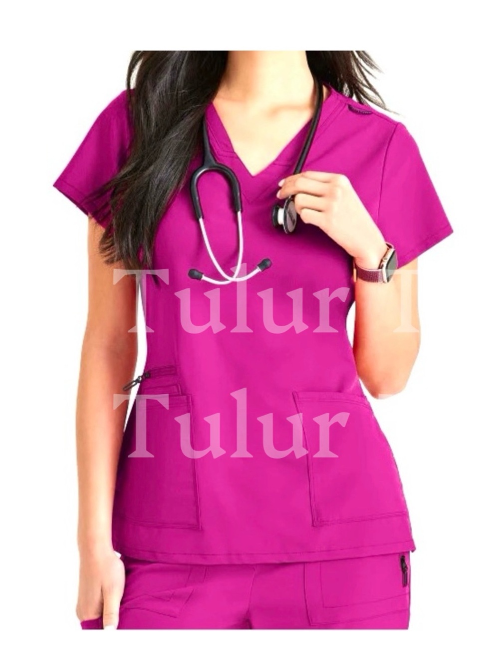 Barco Unify Pink Scrub Top S